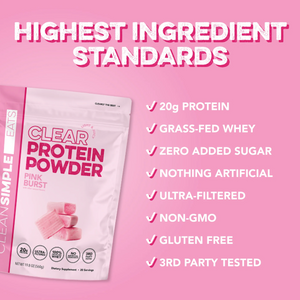 Clear Protein Powder: Pink Burst