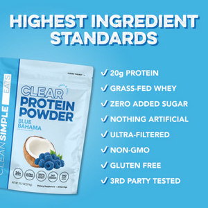 Clear Protein Powder: Blue Bahama