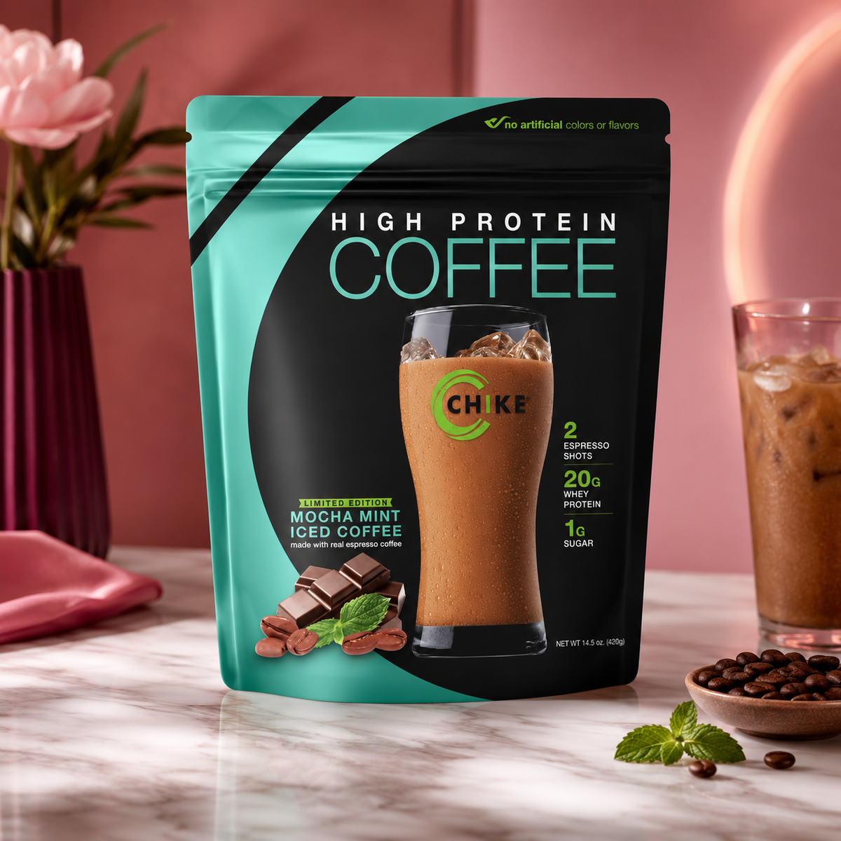 Mocha Mint Protein Iced Coffee
