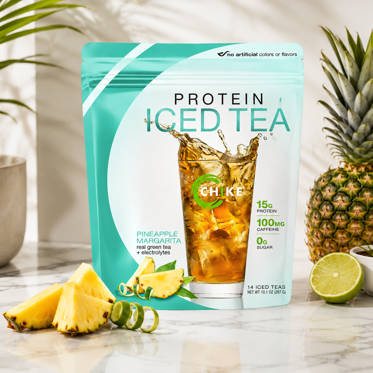 Pineapple Margarita Protein Iced Tea
