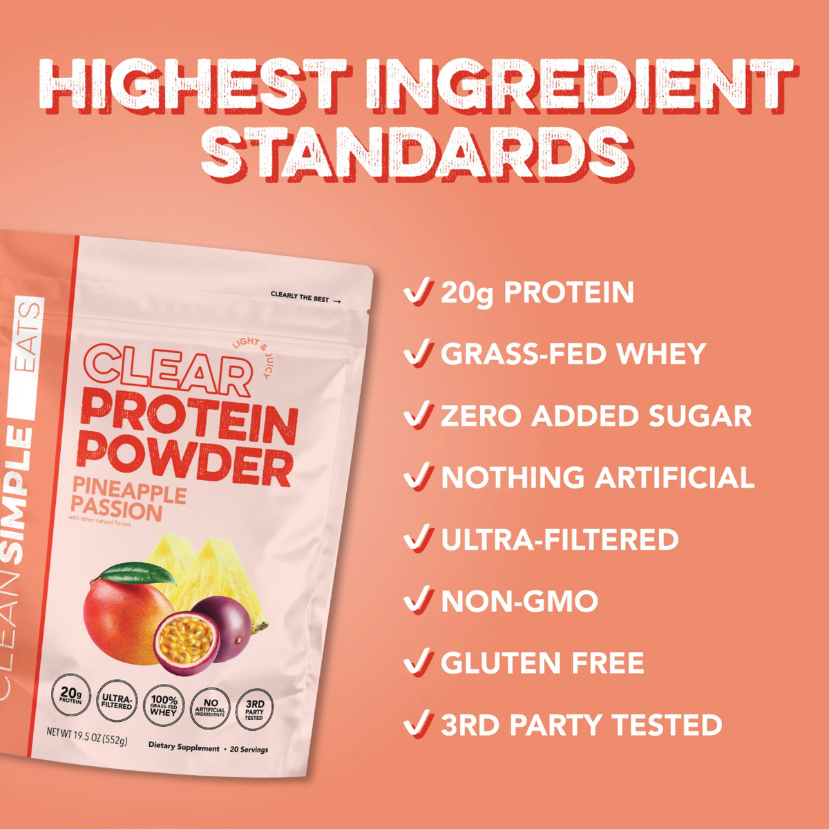 Clear Protein Powder: Pineapple Passion