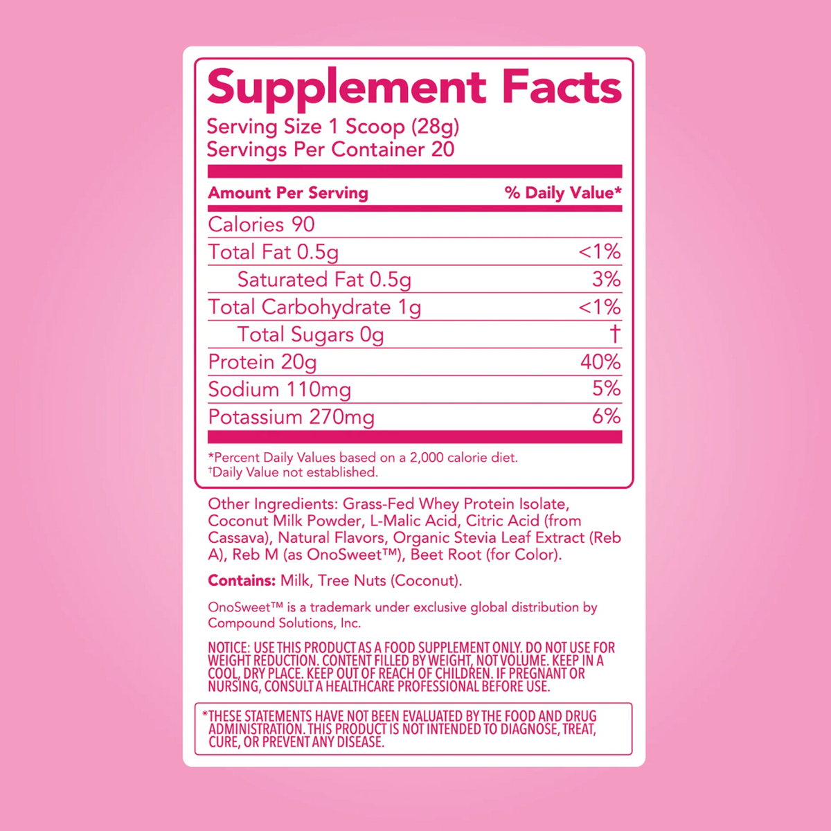 Clear Protein Powder: Pink Burst