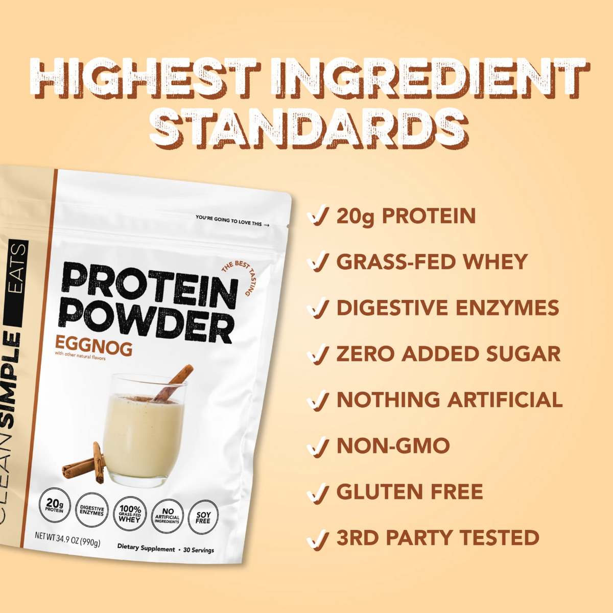 Protein Powder:  Eggnog