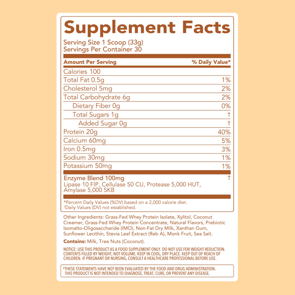 Protein Powder:  Eggnog