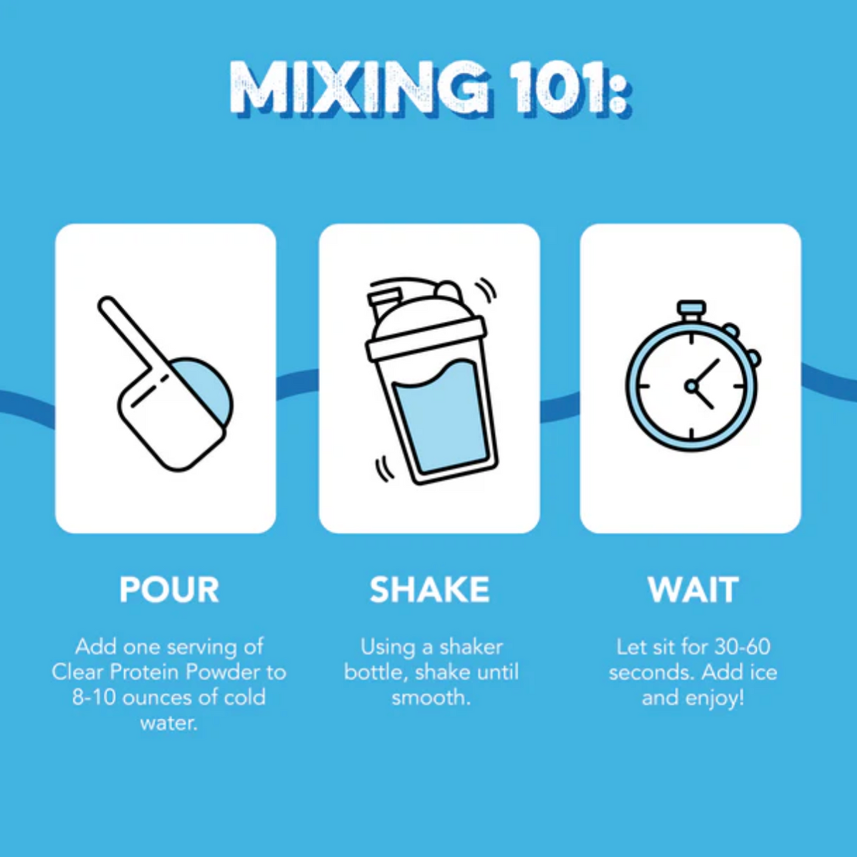 Clear Protein Powder:  Blue Bahama