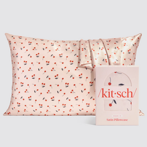 Satin Pillowcase - Cherry Print