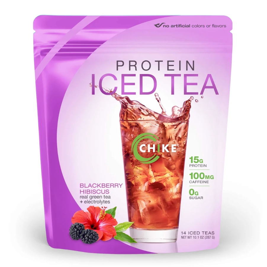 Blackberry Hibiscus Protein Iced Tea